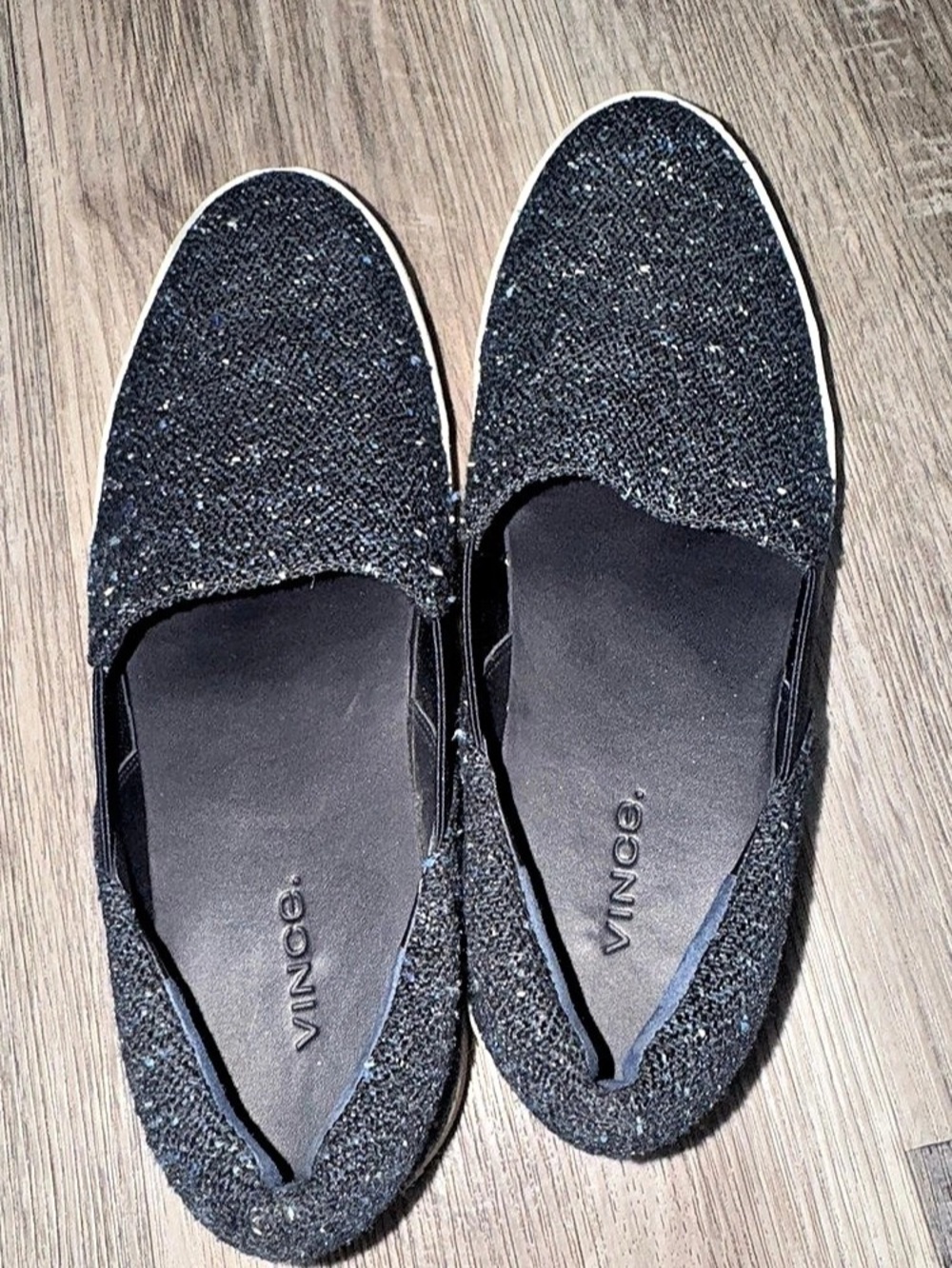 VINCE. Warren Platform Slip-On Sneaker. Black US 7.5